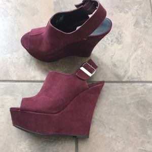 Steve Madden platform suede leather shoes 7 M